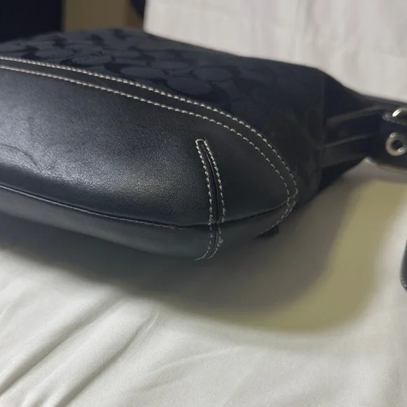 Coach Signature Jacquard Black Crossbody Bag Style 9362 - Picture 4 of 14